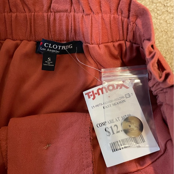 One Clothing Los Angeles - Button Belted Mini Skirt - Burnt Orange - Small - Picture 2 of 9